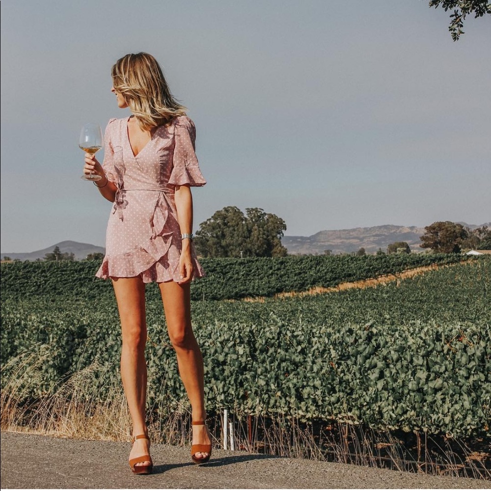 Pink Wrap Dress